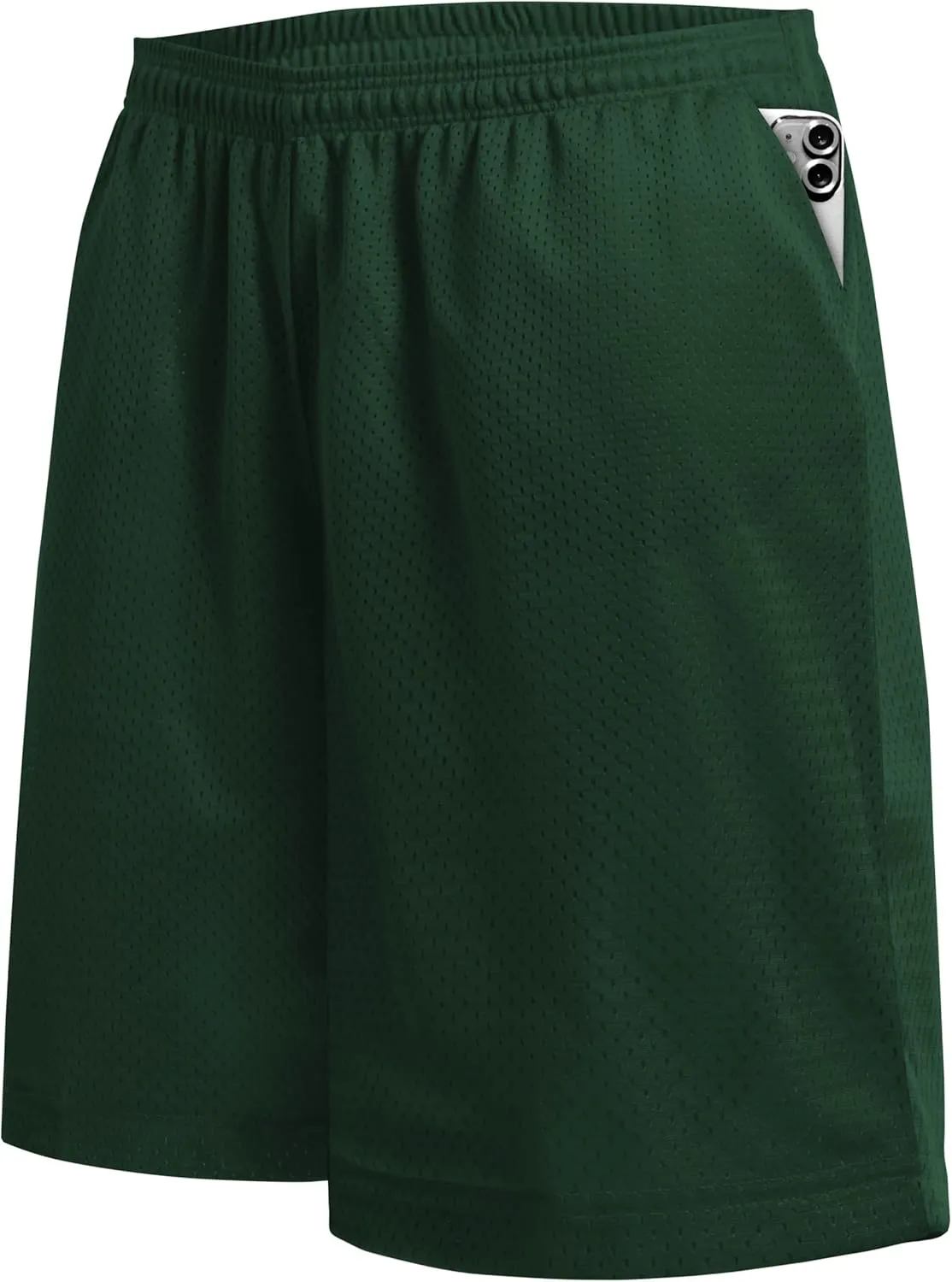Hat and Beyond Mens Lightweight Basic Mesh Solid Basketball Jersey Workout Fitness Gym Shorts