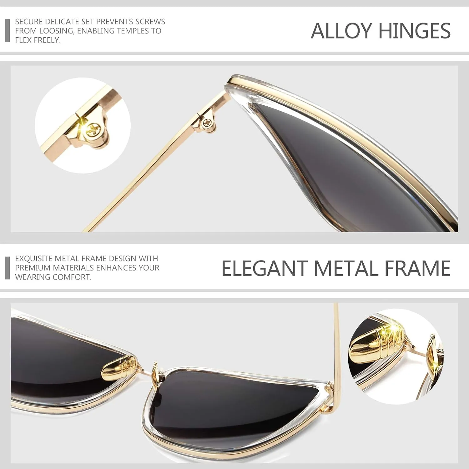 Joopin Oversized Cateye Sunglasses for Women Fashion Cat Eye Sun Glasses UV Protection Ladies Shades Sunnies