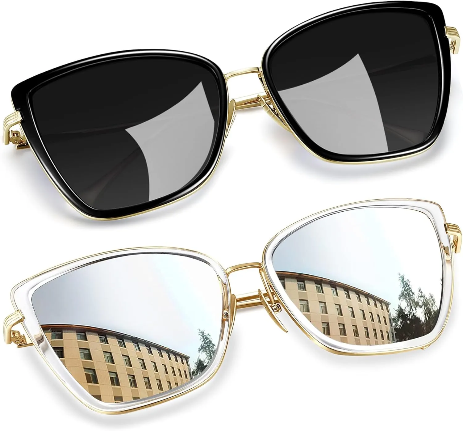 Joopin Oversized Cateye Sunglasses for Women Fashion Cat Eye Sun Glasses UV Protection Ladies Shades Sunnies