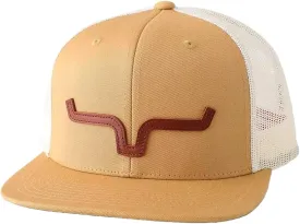 Kimes Ranch ATG Cap Leather Thick Die-Cut Horns Embroidered Patch Adjustable Snapback One-Size Hat