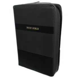 King James KJV Large Print Zippered Bible with Organizer Cover, black leathertouch indexed - My Organizer Bible Imitation Leather  December 1, 2020