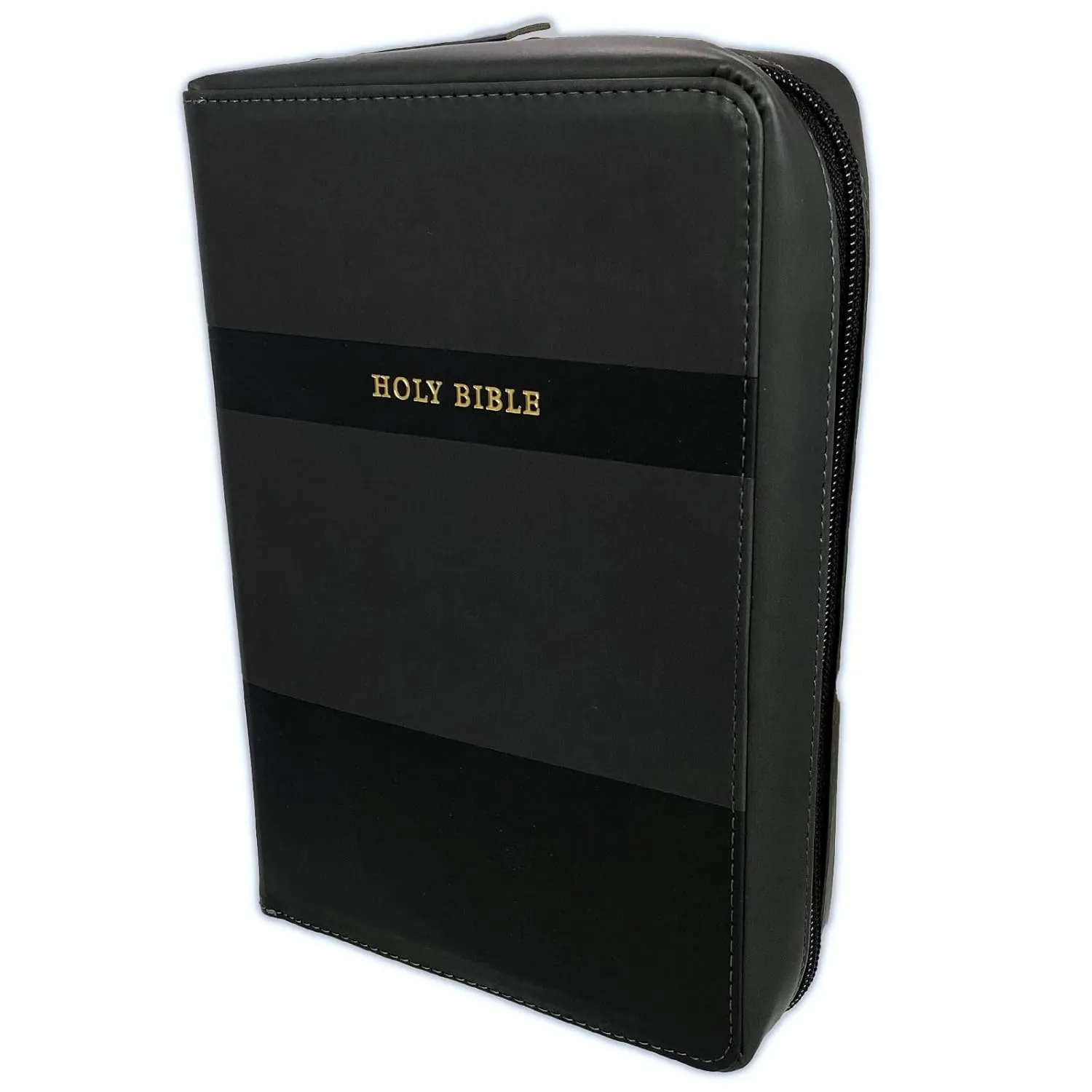 King James KJV Large Print Zippered Bible with Organizer Cover, black leathertouch indexed - My Organizer Bible Imitation Leather  December 1, 2020