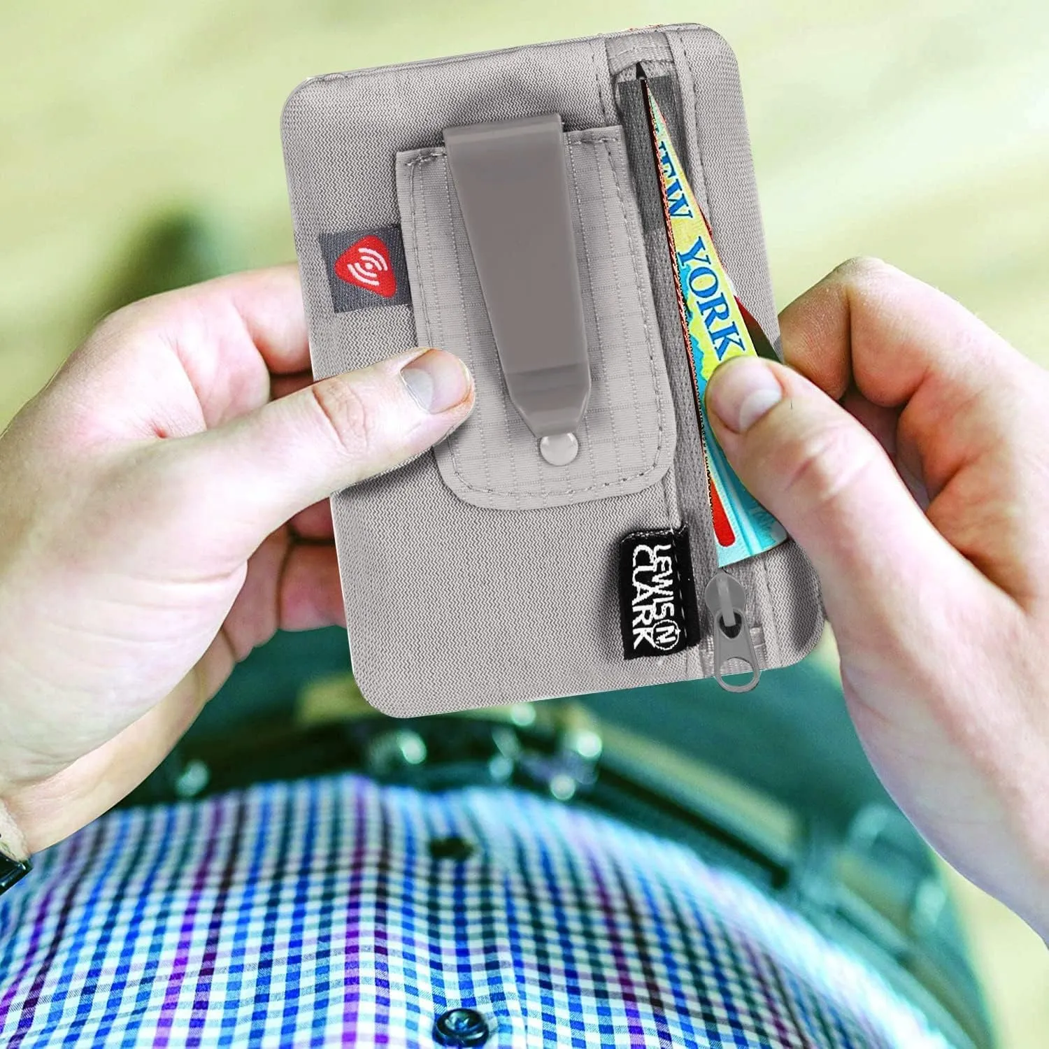 Lewis N. Clark RFID Hidden Clip Stash Money Belt Travel Pouch   Credit Card/Id Holder for Women & Men