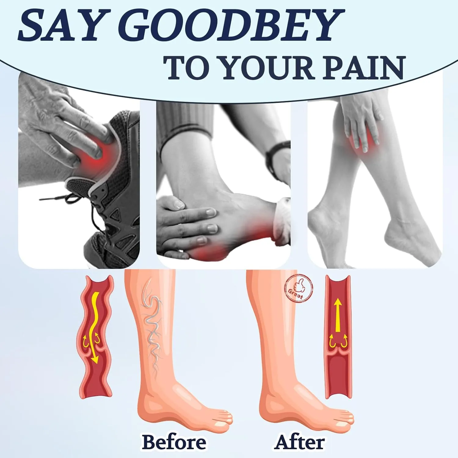 LIN PERFORMANCE Compression Socks for Women and Men 3 Pairs 8-15 mmHg Cotton Knee High Support Socks for Travel Sport
