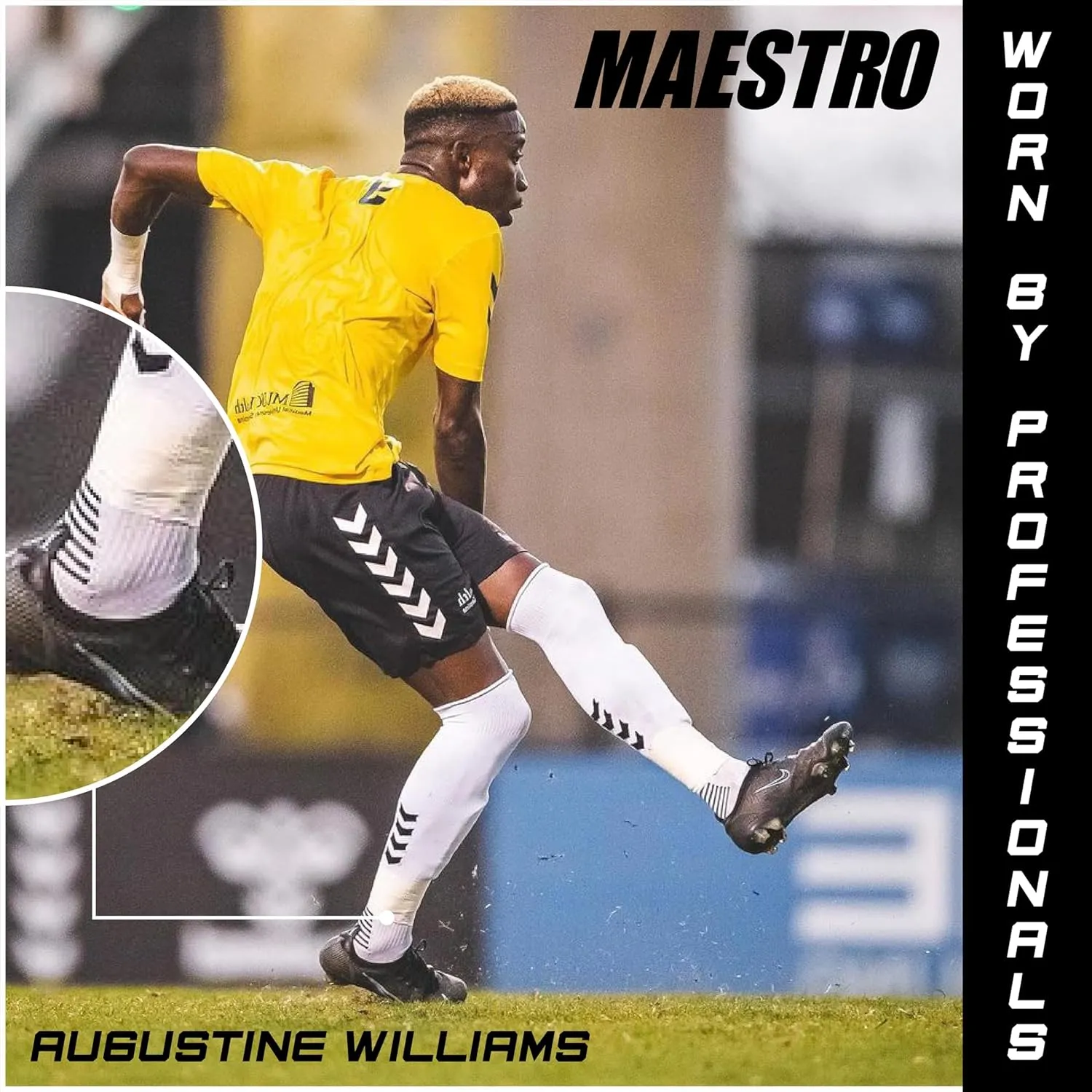Maestro Soccer Grip Socks for Men and Women with Non-Slip Pads - Anti-Slip Socks Ideal for Football, Basketball, Sports