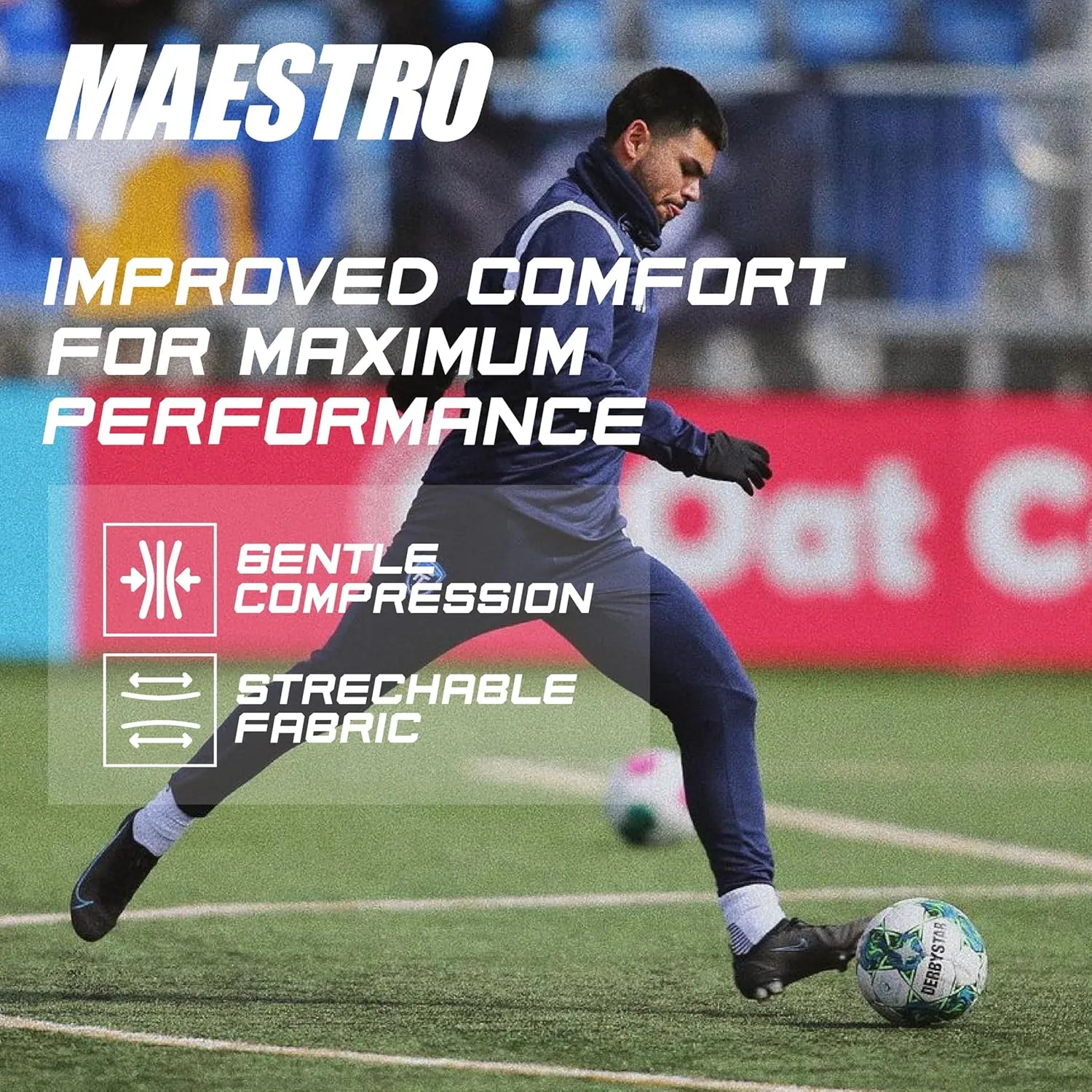 Maestro Soccer Grip Socks for Men and Women with Non-Slip Pads - Anti-Slip Socks Ideal for Football, Basketball, Sports
