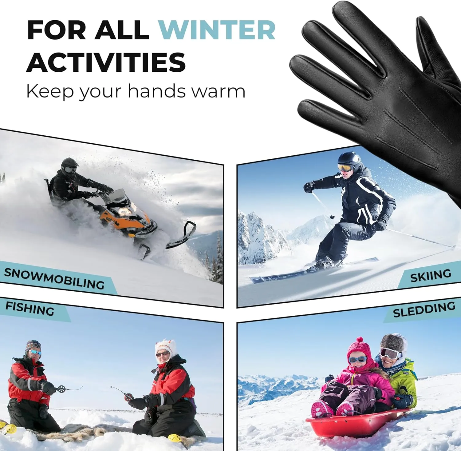 M&H SINCE 1978 Premium Men's Winter Leather Gloves - Warm, Stylish, and Perfect for Driving and Motorcycle Riding