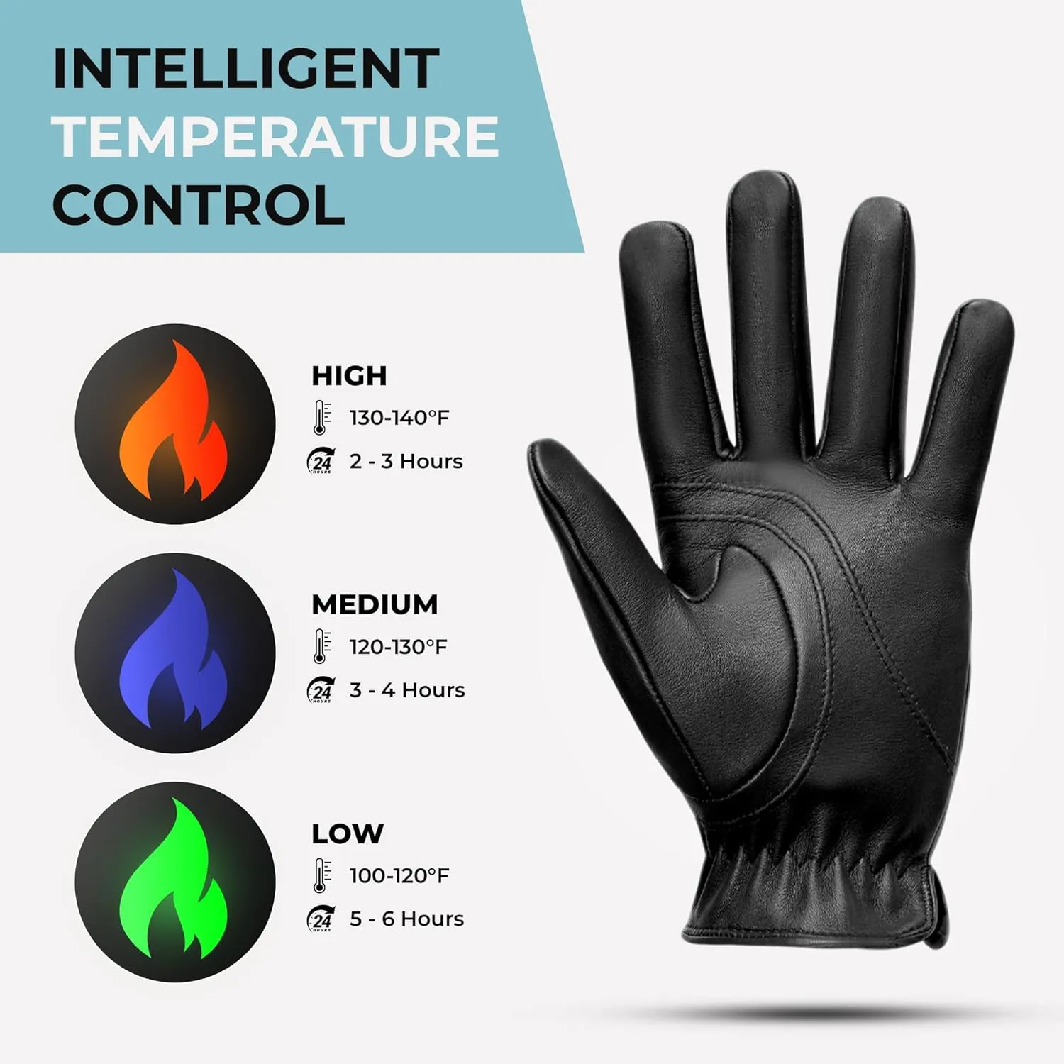 M&H SINCE 1978 Premium Men's Winter Leather Gloves - Warm, Stylish, and Perfect for Driving and Motorcycle Riding
