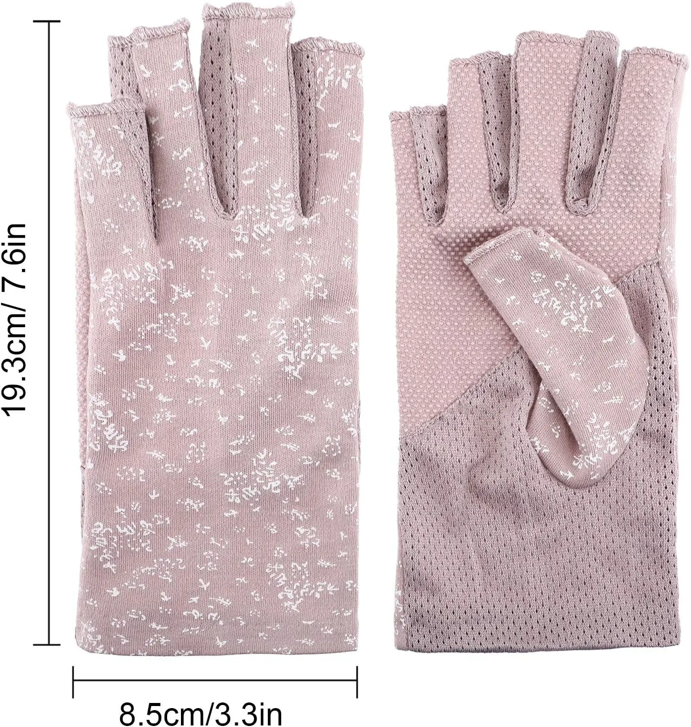 Maxdot Women Sunblock Fingerless Gloves UV Protection Driving Gloves Summer Mitten Non Slip for Outdoor Cycling Manicures