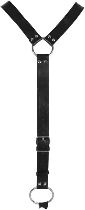 Men's leather body harness Chest strap Punk gothic belt Adjustable Dance Rock Photography