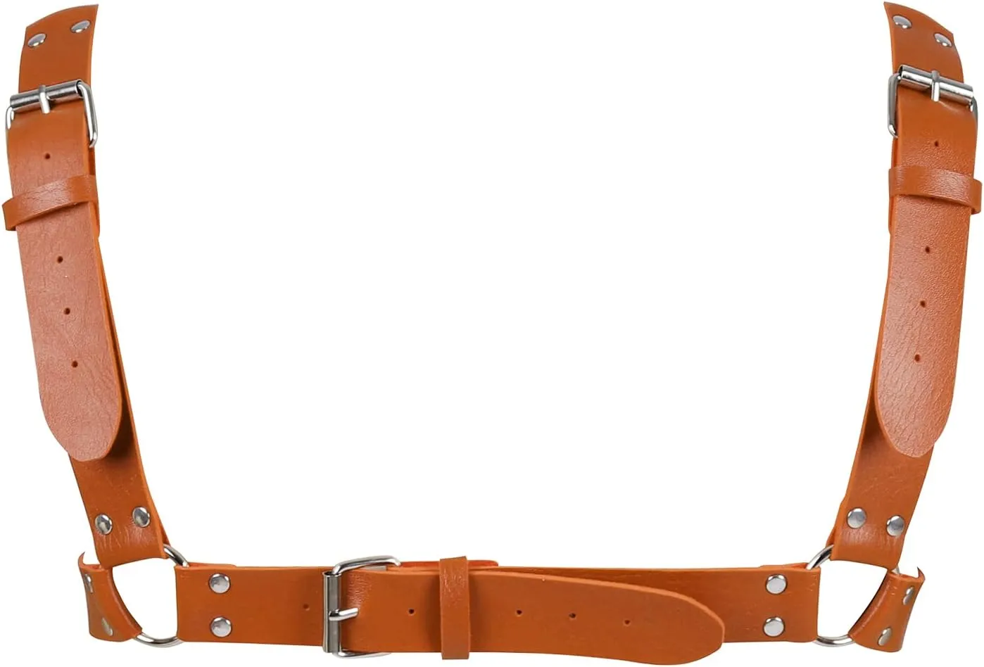 Men's Leather Body Harness Punk Chest Strap Harness Belt Adjustable Gothic Carnival Dance Costume Accessories