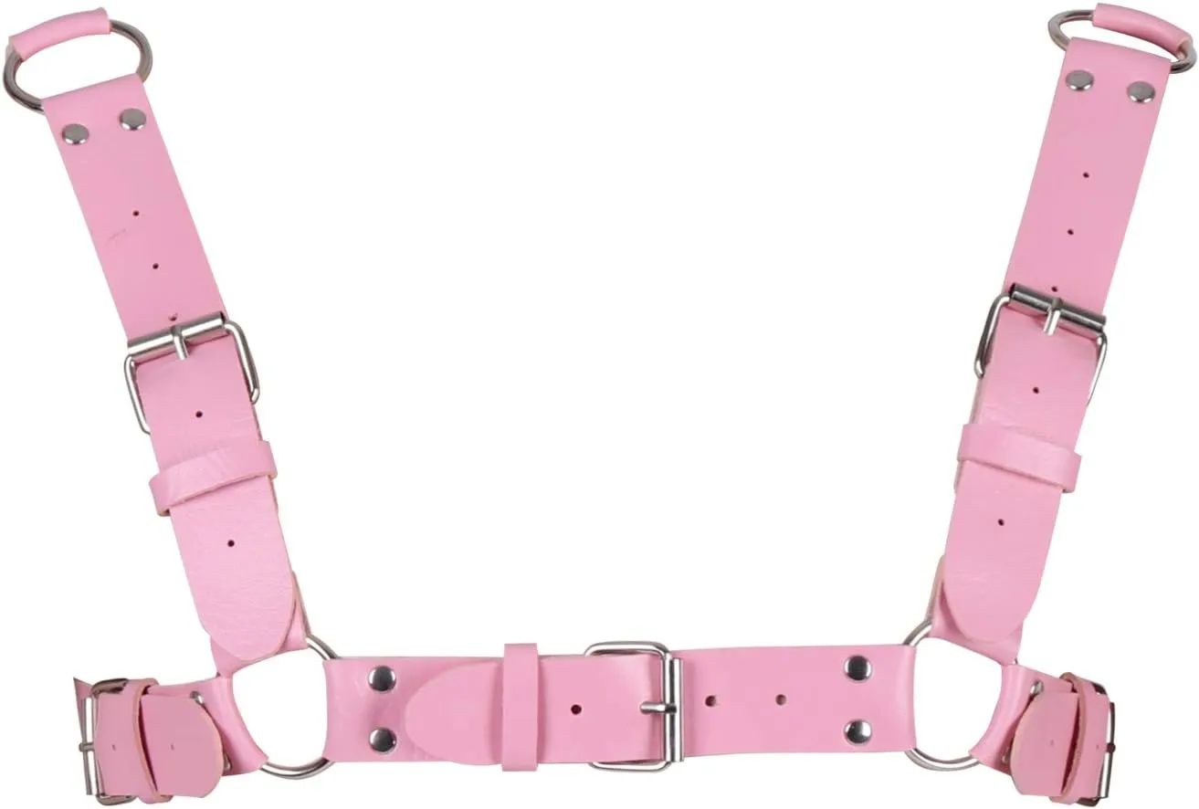 Men's Leather Body Harness Punk Chest Strap Harness Belt Adjustable Gothic Carnival Dance Costume Accessories