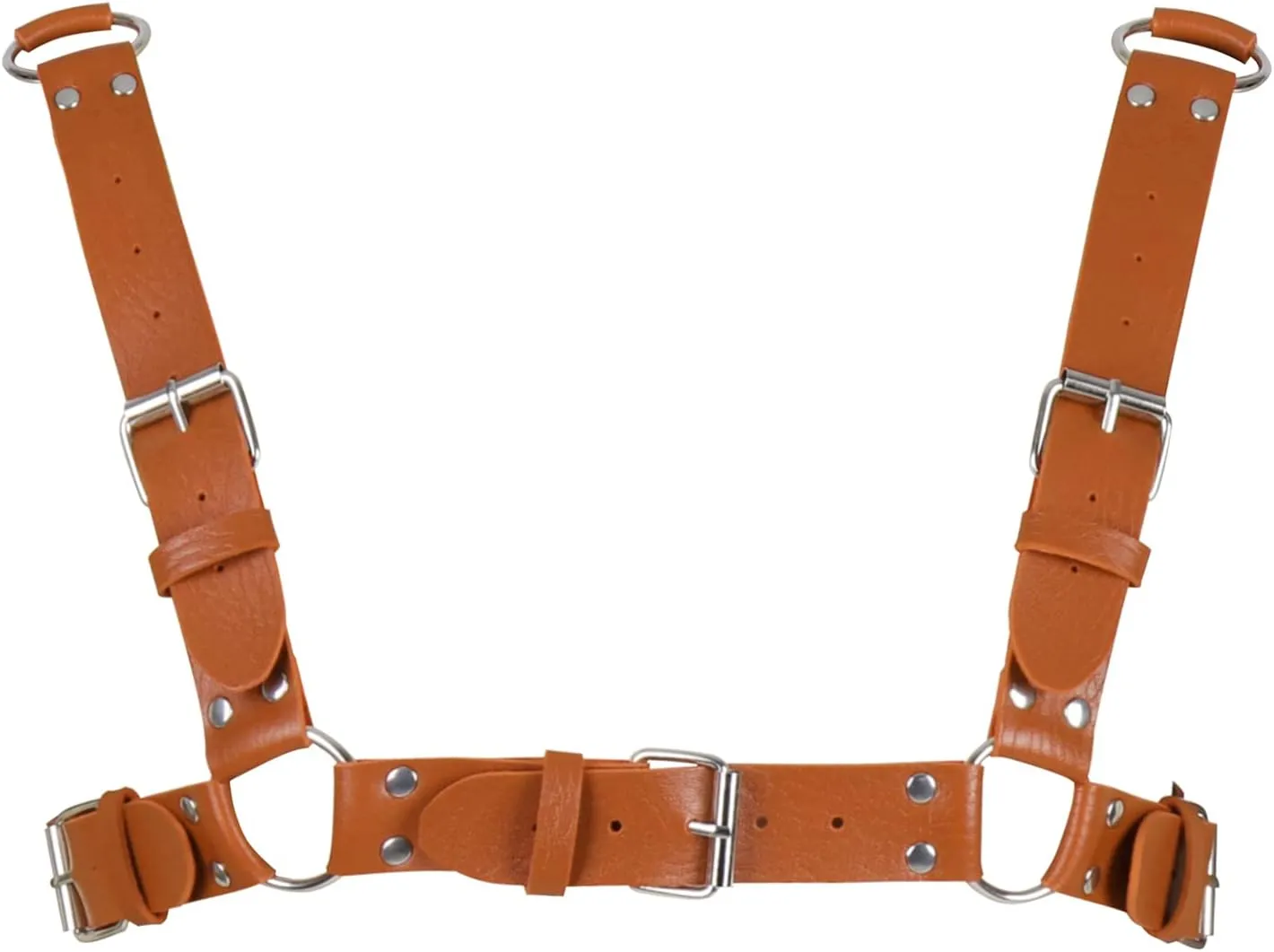 Men's Leather Body Harness Punk Chest Strap Harness Belt Adjustable Gothic Carnival Dance Costume Accessories