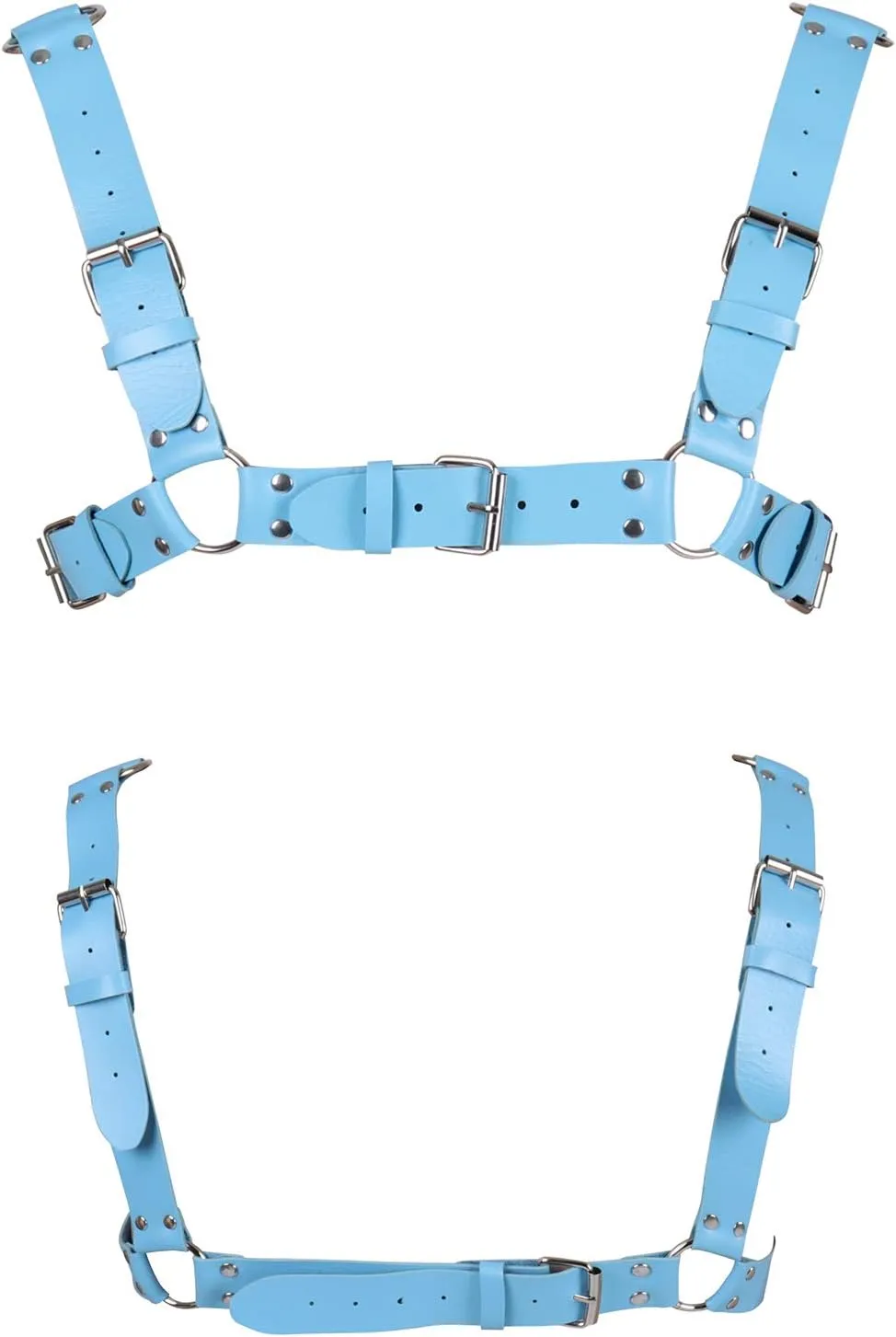 Men's Leather Body Harness Punk Chest Strap Harness Belt Adjustable Gothic Carnival Dance Costume Accessories