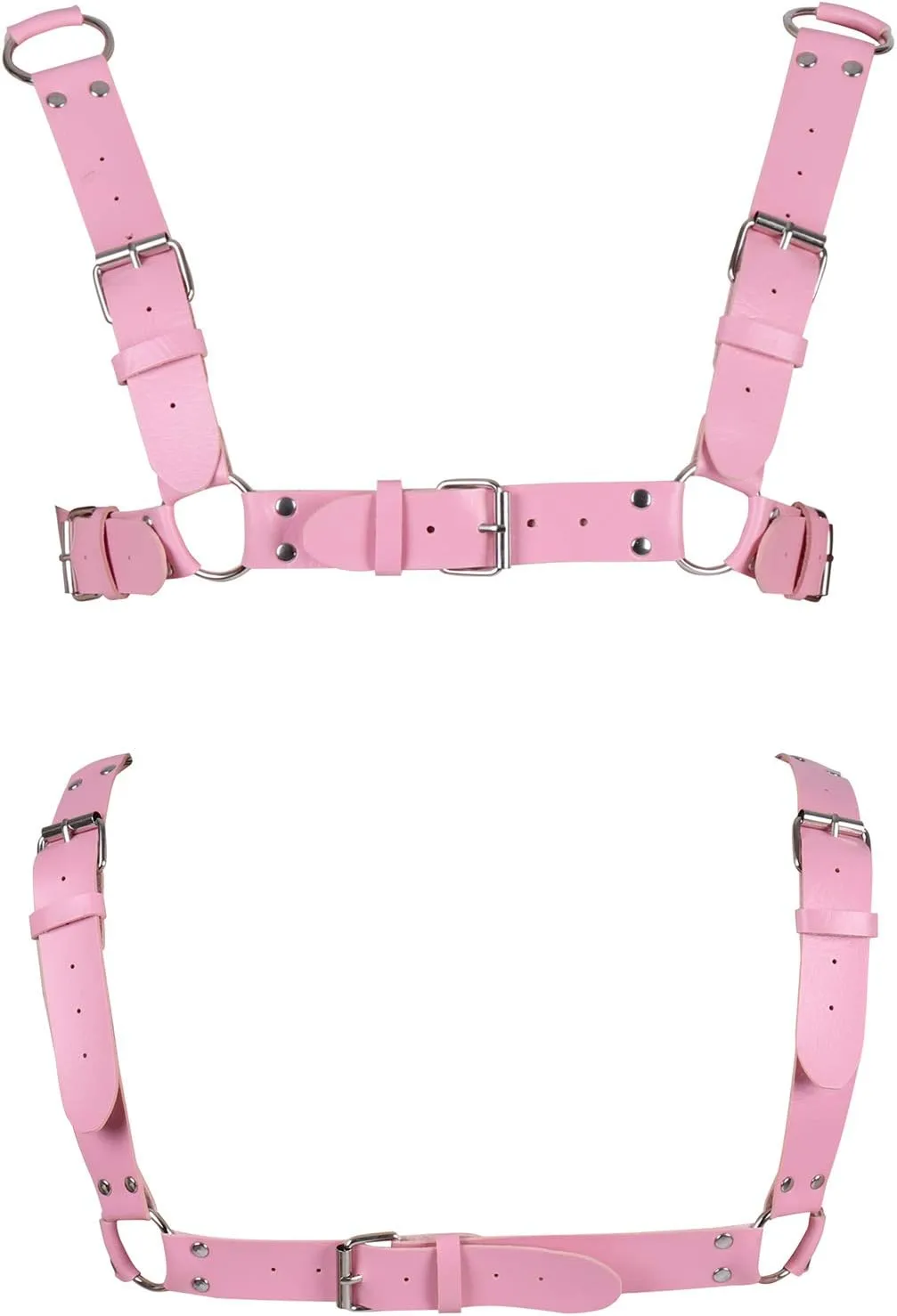 Men's Leather Body Harness Punk Chest Strap Harness Belt Adjustable Gothic Carnival Dance Costume Accessories