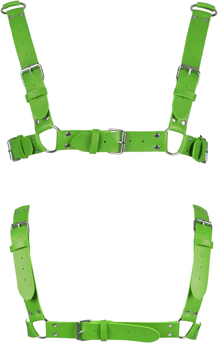 Men's Leather Body Harness Punk Chest Strap Harness Belt Adjustable Gothic Carnival Dance Costume Accessories