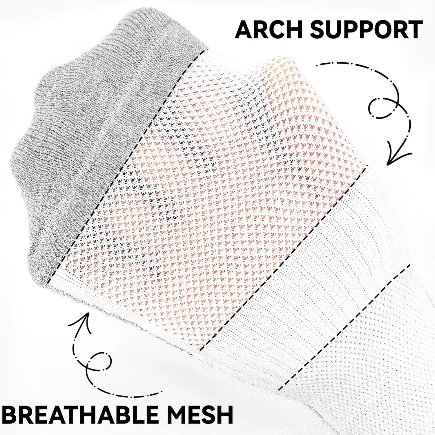 Mens Non Slip Socks with Grips Yoga Pilates Anti Skid Athletic Ankle Gym Home Thick Cushioned Socks 4 Pairs