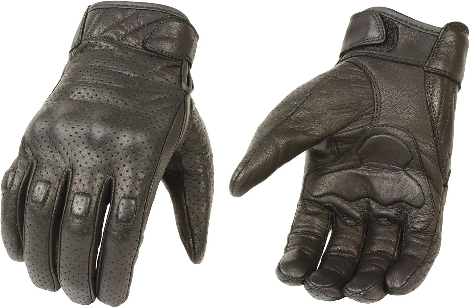 Milwaukee Leather Men's Premium Leather Perforated Cruiser Gloves MG7500 (Large)