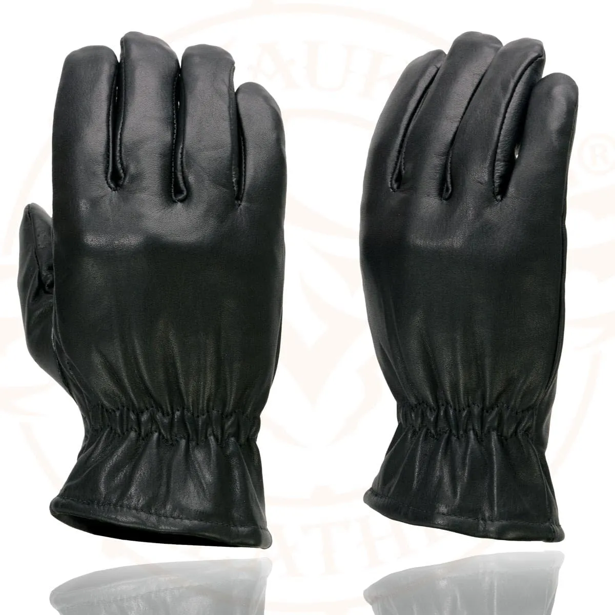 Milwaukee Leather SH734 Men's Black Thermal Lined Leather Motorcycle Gloves w/Cinch Wrist Closure