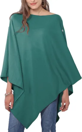 MissShorthair Women's Lightweight Knitted Scarf Poncho Sweater Cape Shawl Versatile Spring Summer Ponchos Wraps