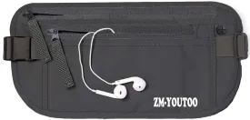 Money Belt for Travel - Hidden Travel Pouch Protect Your Credit and Money With RFID Blocking Passport Holder Waist Wallet (gray)