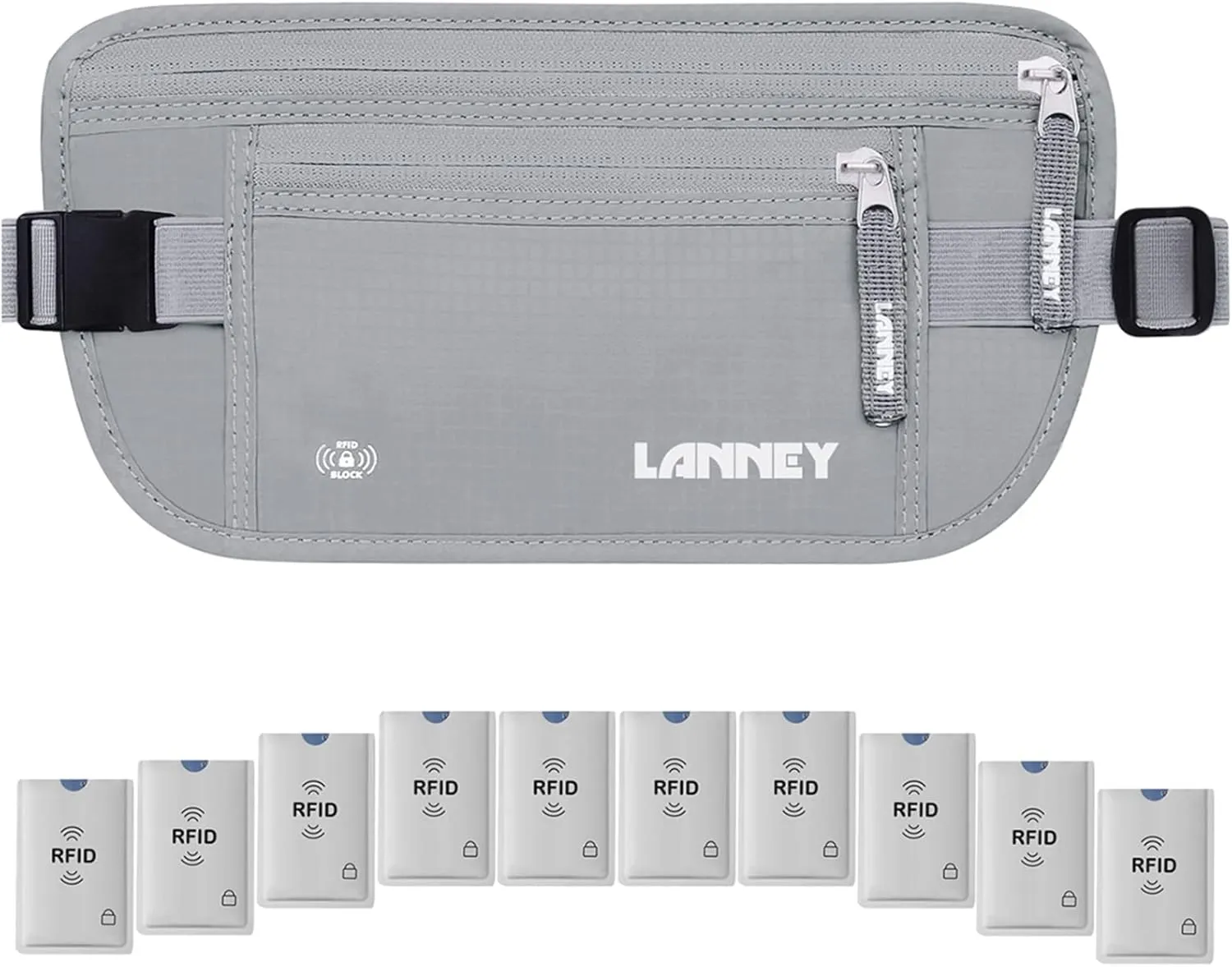 Money Belt for Travel Women and Men Slim Hidden Travel Wallet with RFID Blocking