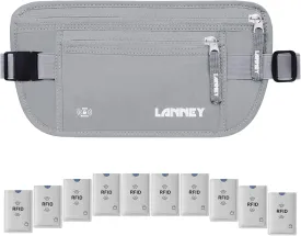 Money Belt for Travel Women and Men Slim Hidden Travel Wallet with RFID Blocking