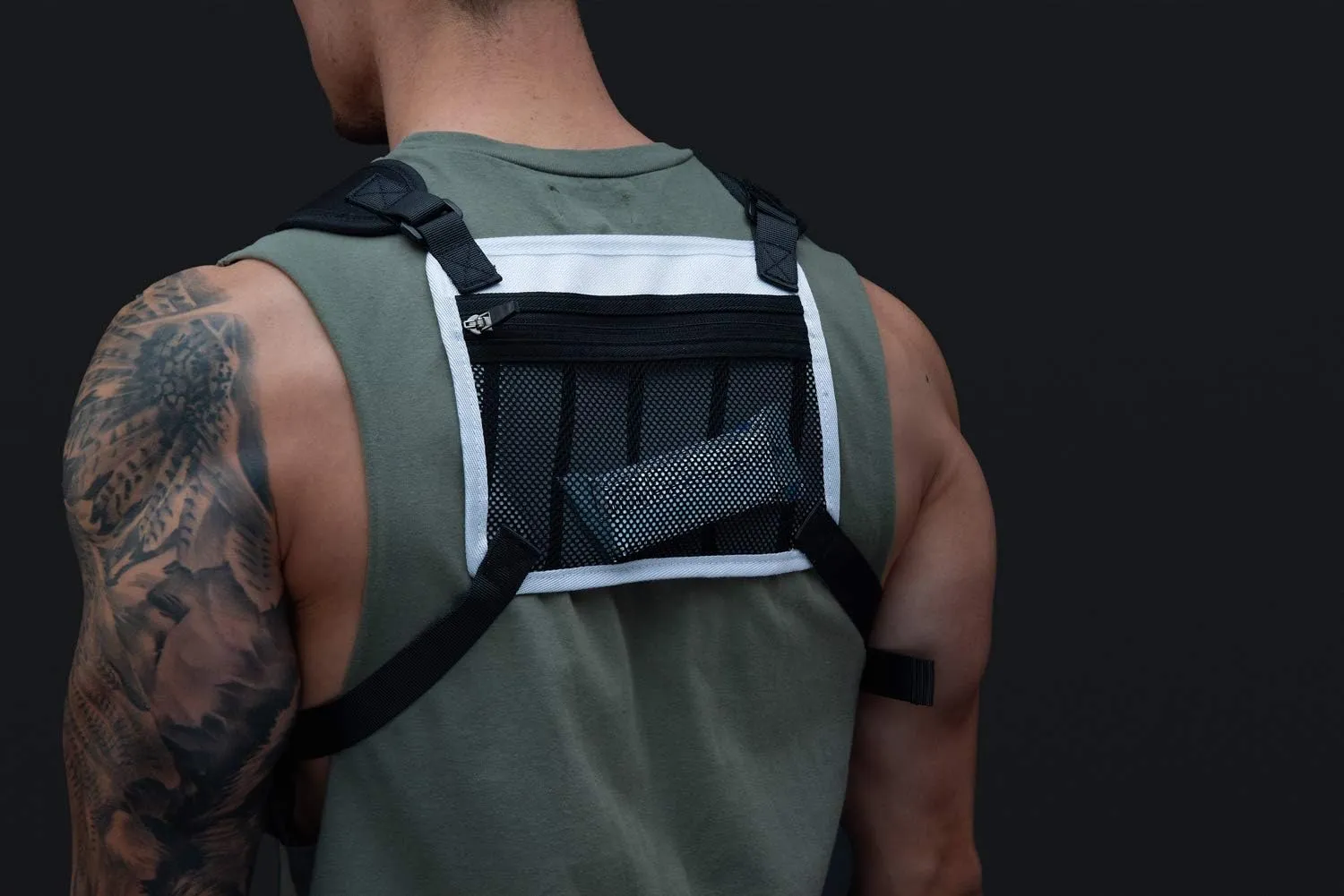 MVRK Water Resistant Chest Pack - Running Vest for Workouts, Running Phone Holder Extra Storage, Lightweight Running Pack