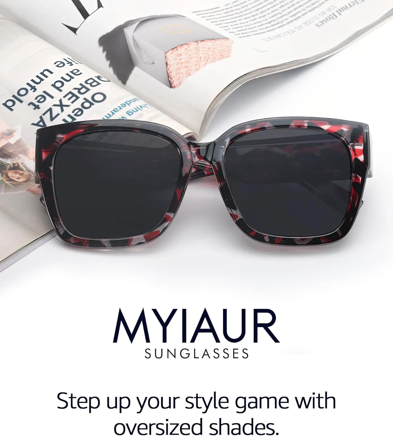 Myiaur Fit Over Sunglasses for Women, Trendy Designer Style Oversized Polarized Sunglasses for Driving with UV400 Protection
