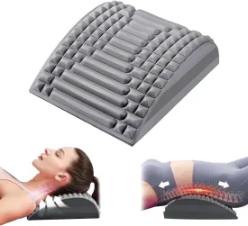 Neck & Back Stretcher Acemend Refresh Neck & Back Stretcher Posture Corrector Lumbar Stretcher for Neck Pain Relief Adjustable Spine Board Herniated Disc Lower Back Upper Back and Shoulder (Grey)