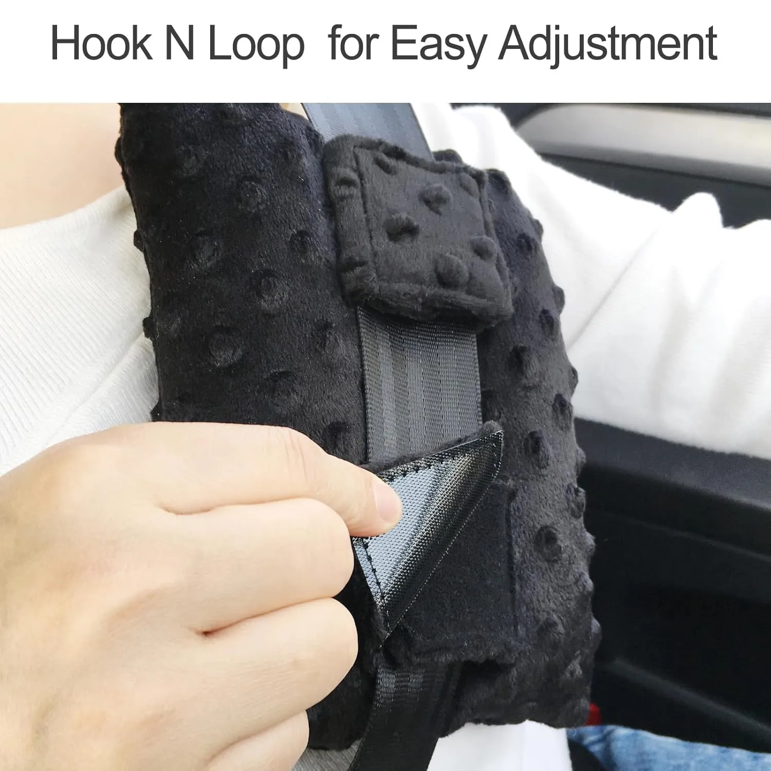 Neck Pad Strap Cushion Pillow for Arm Sling Comfort Shoulder Support Pad Rotator Cuff Replacemet Surgery Elbow Brace Carry Padded Cover Broken Wrist Hand Injury Cast, Minky Dot Black