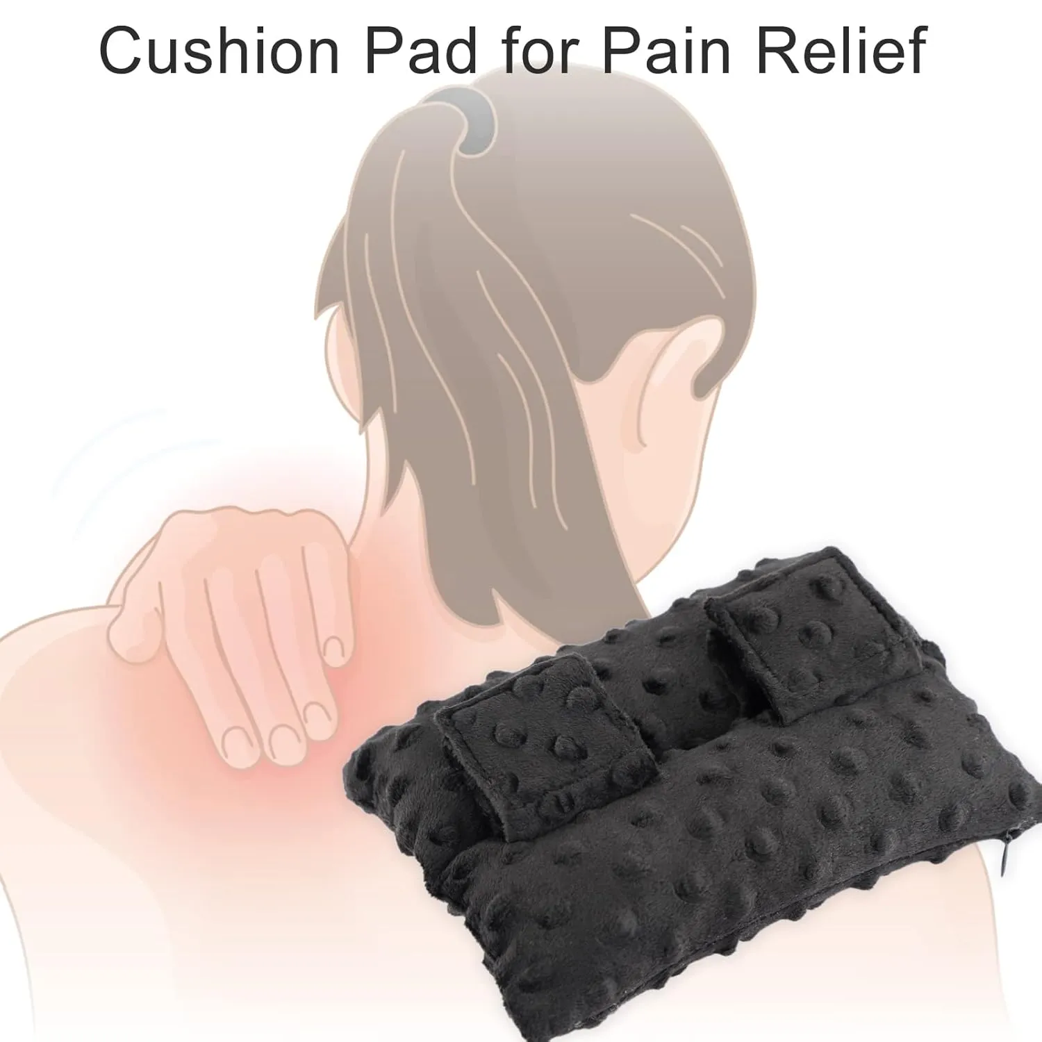 Neck Pad Strap Cushion Pillow for Arm Sling Comfort Shoulder Support Pad Rotator Cuff Replacemet Surgery Elbow Brace Carry Padded Cover Broken Wrist Hand Injury Cast, Minky Dot Black