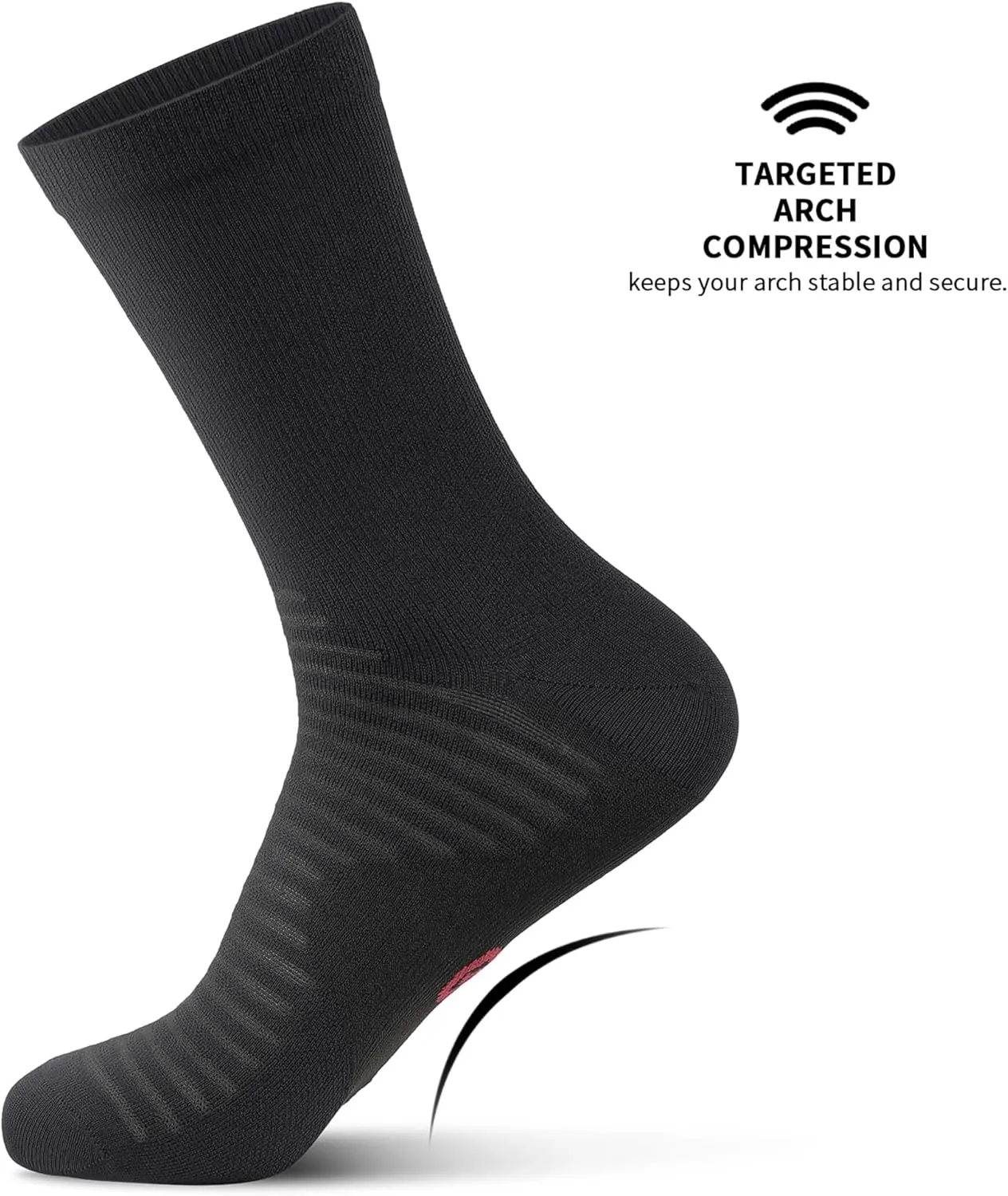 PAPLUS Compression Athletic Crew Socks (6 Pairs) for Men & Women