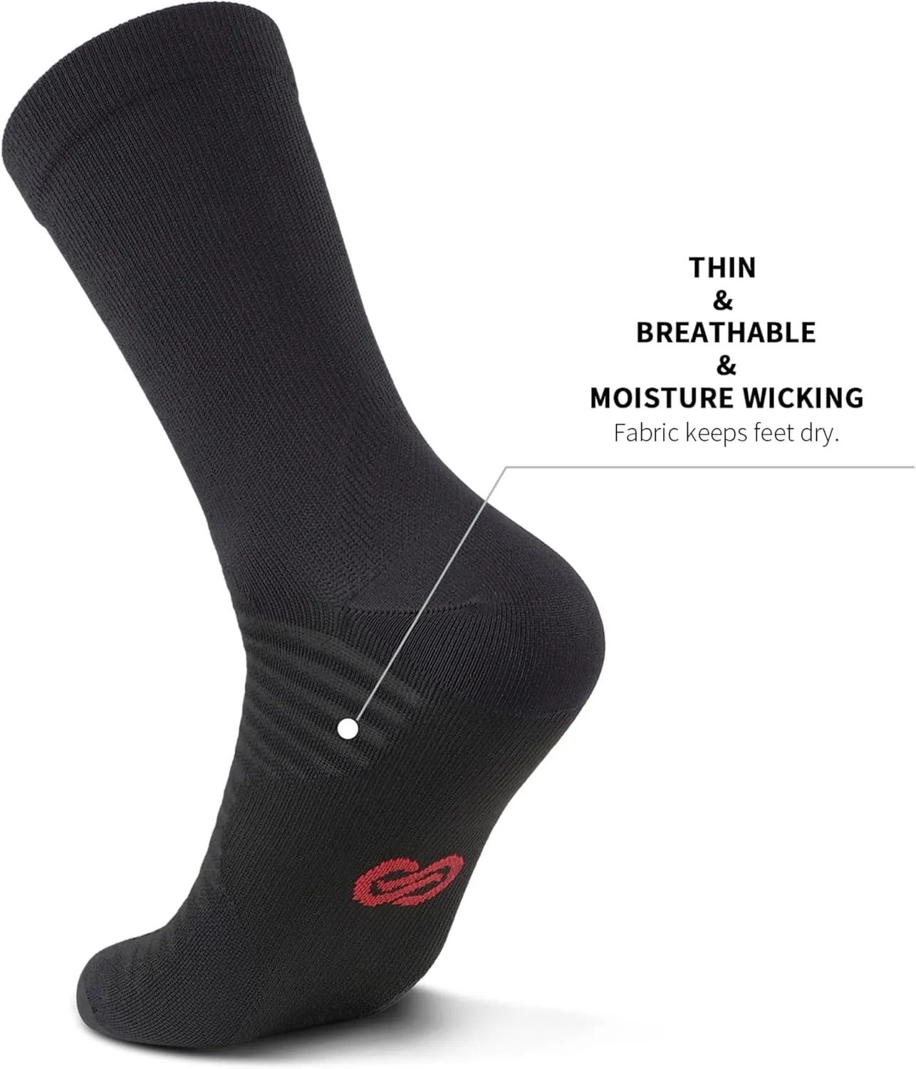 PAPLUS Compression Athletic Crew Socks (6 Pairs) for Men & Women