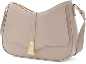 Prettyzys Crescent Shoulder Bag for Women, Vintage Retro Vegan Leather Clutch Tote Handbags Crossbody Bags Handbag for Women