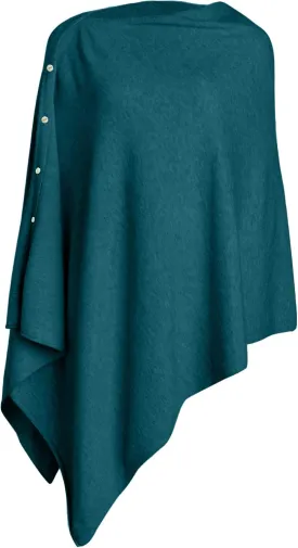 PULI Women's Versatile Knitted Shawls Scarf Poncho Sweater with Buttons Lightweight Spring Summer Fall Wraps