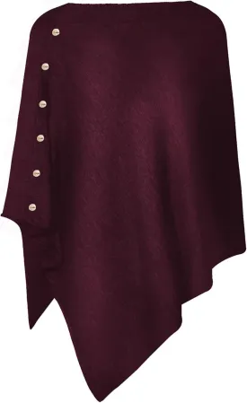 PULI Women's Versatile Knitted Shawls Scarf Poncho Sweater with Buttons Lightweight Spring Summer Fall Wraps