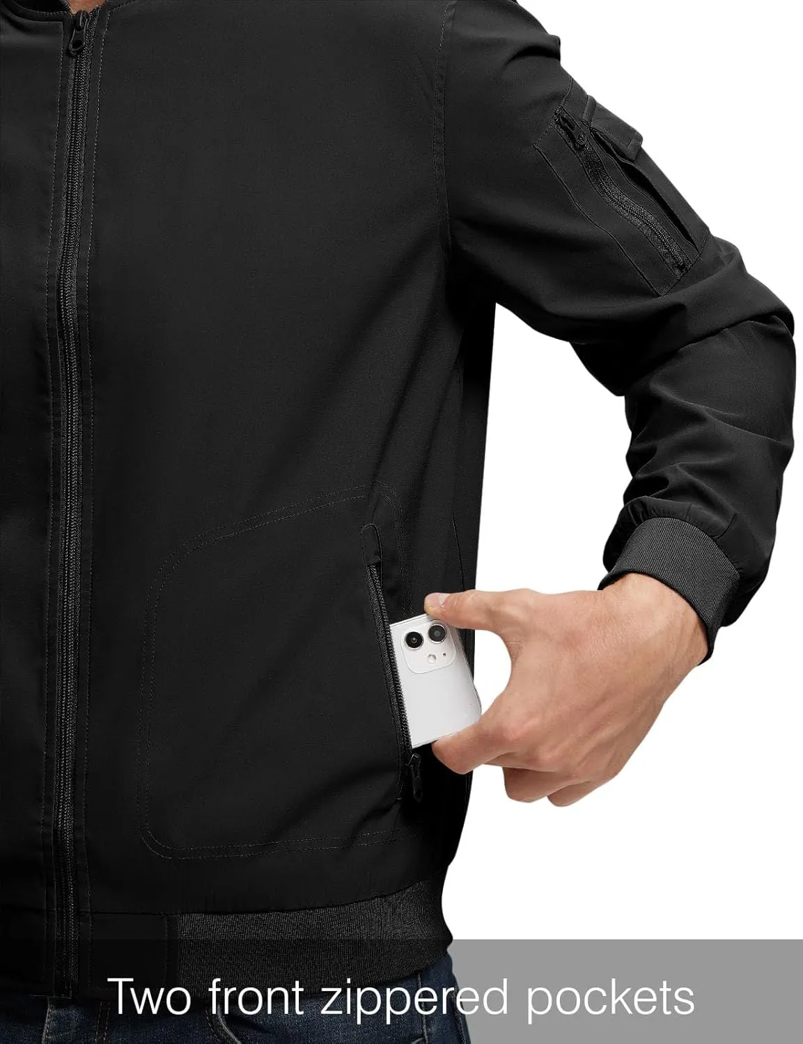 Rdruko Men's Lightweight Bomber Jacket Causal Fashion Stylish Windbreaker Light Jacket