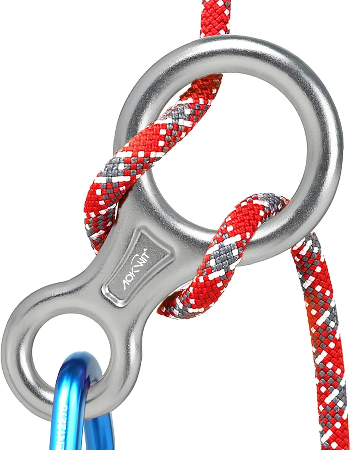 Rescue Figure 8 Descender Climbing Gear Downhill Equipment 35KN/3500kg 7075 Aluminum Alloy Rigging Plate for Climbing Belaying and Rappeling Device