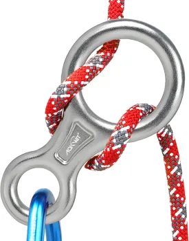 Rescue Figure 8 Descender Climbing Gear Downhill Equipment 35KN/3500kg 7075 Aluminum Alloy Rigging Plate for Climbing Belaying and Rappeling Device