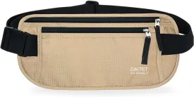 RFID Blocking Money Belt for Men Women, Slim Fanny Pack For TravelRunning,Conceal Waist Wallet For Passport Holder,Phone,Cash(Black Beige), Black Beige