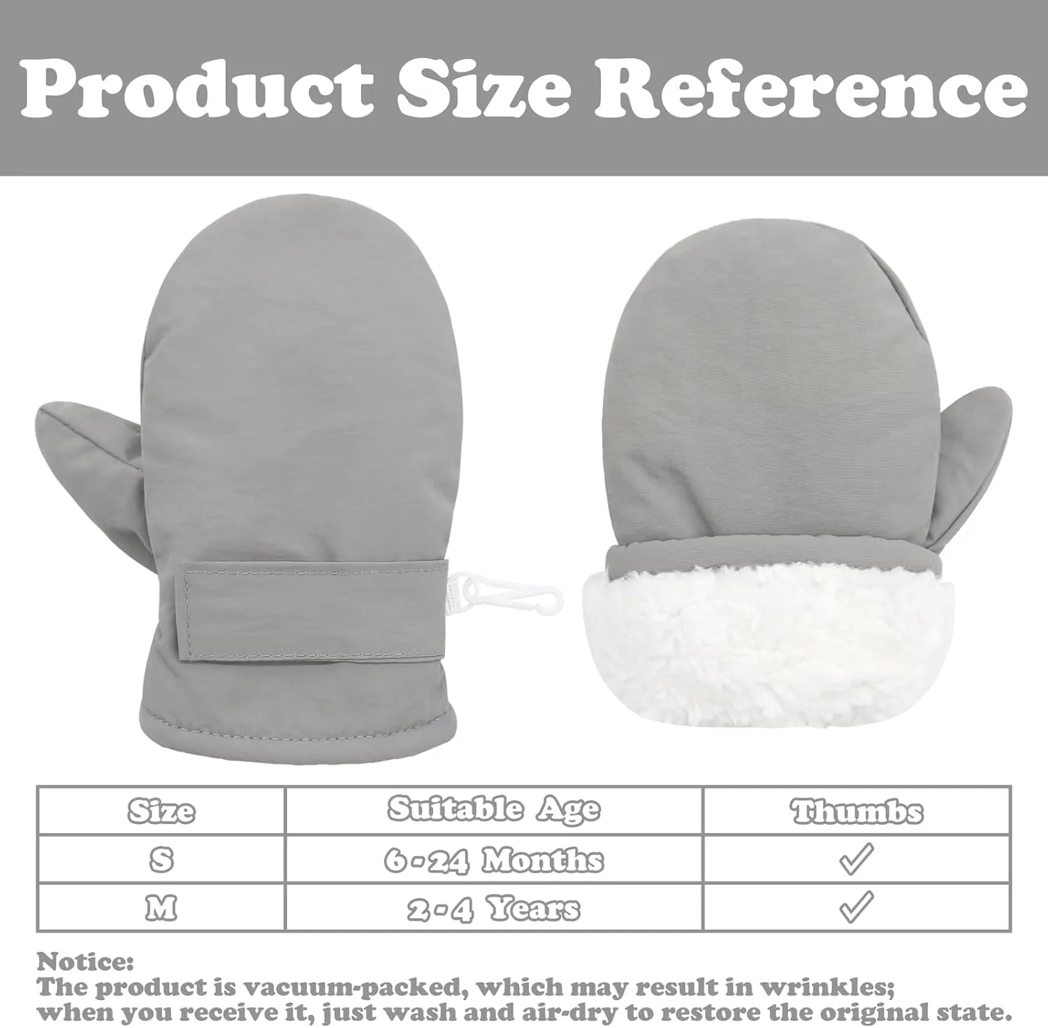 Sarfel Waterproof Toddler Mittens - Snow Gloves for Boys and Girls - Baby Winter Gloves