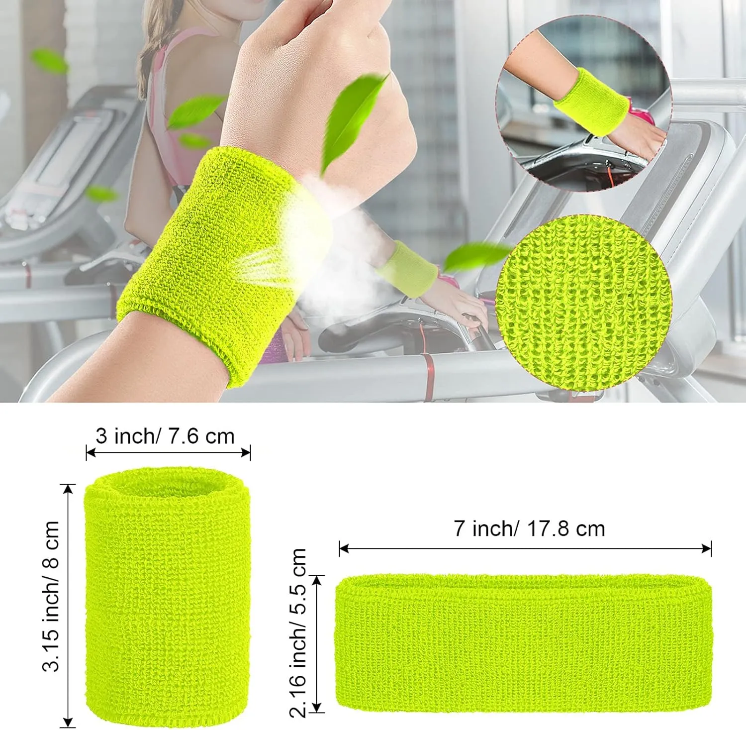 SATINIOR 80s Leg Warmer Workout Set Women 90s Costume Headband Wristbands Knit Outfit Yoga Sport Running