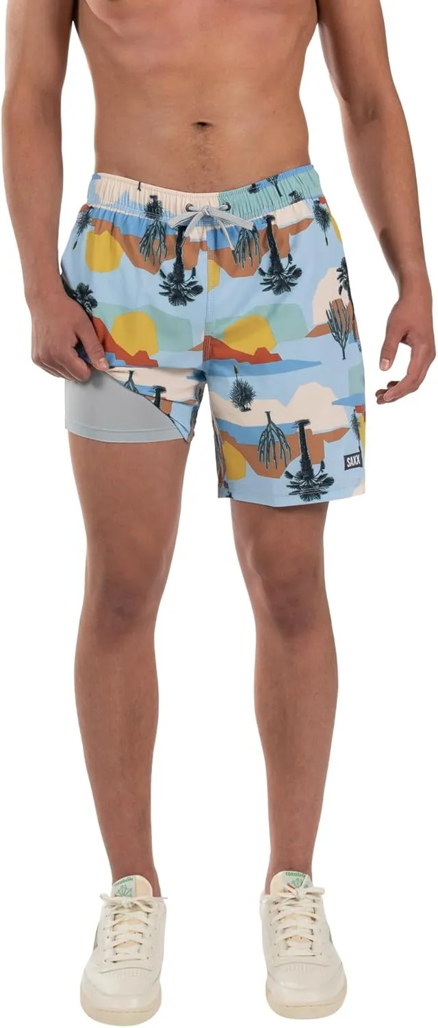 SAXX Underwear Co. Men's Oh Buoy 2N1 Volley 7" with Built-in Pouch Support, Fashion