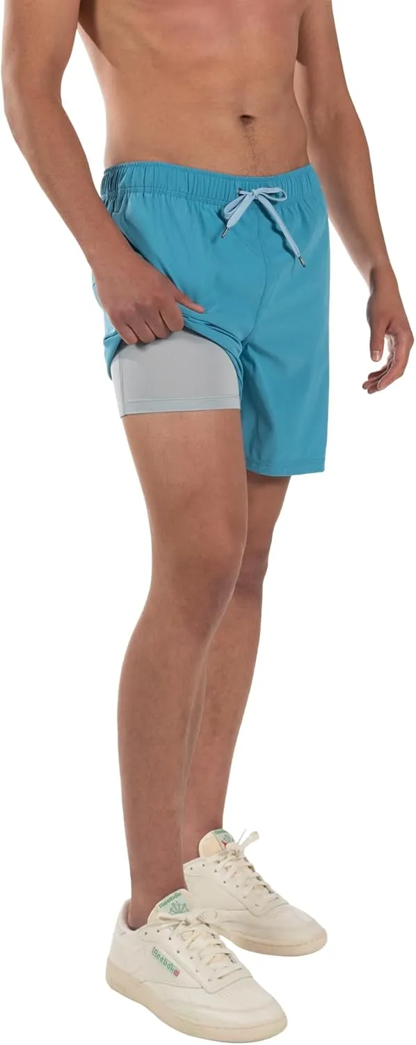 SAXX Underwear Co. Men's Oh Buoy 2N1 Volley 7" with Built-in Pouch Support, Fashion