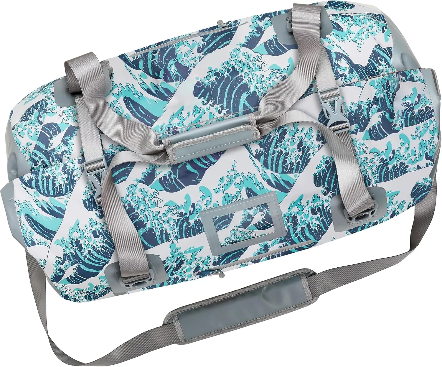 Skog  Kust Duffelsak Heavy Duty Waterproof Duffel - Gear Bag for Sports, Travel, & More - 60L Waves