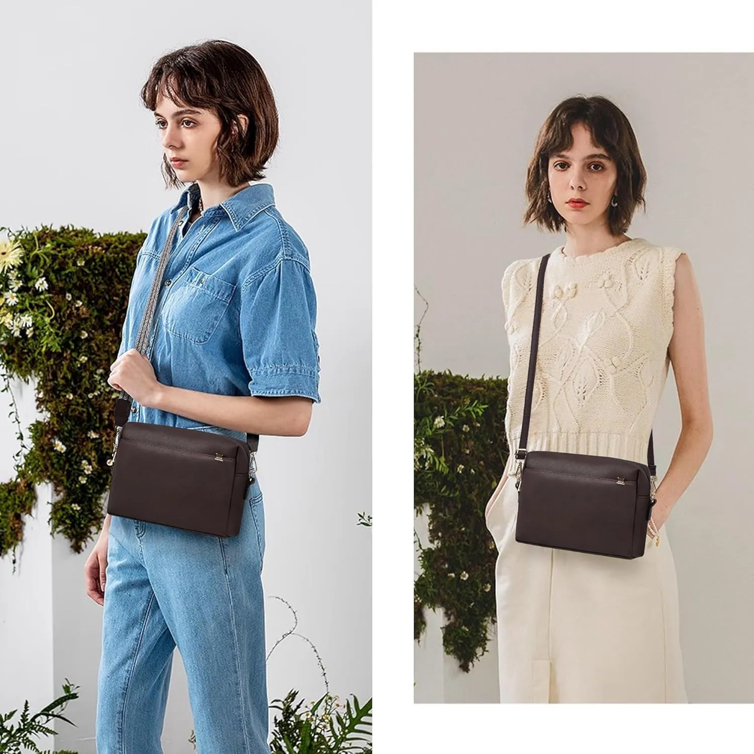 Small Crossbody Bags for Women Vegan Leather Purses Women's Shoulder Handbags Wallet Satchel Cross Body Purse