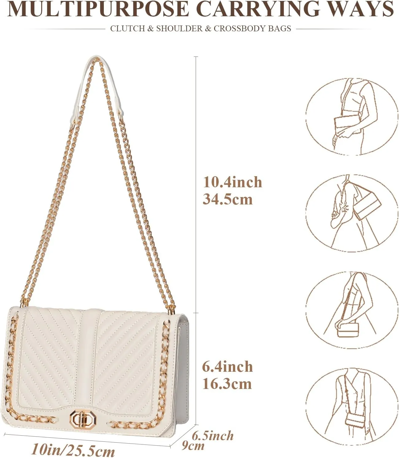 Small Quilted Crossbody Bag for Women Vegan Leather Trendy Shoulder Bag Cute Designer Phone Wallet Clutch Purse