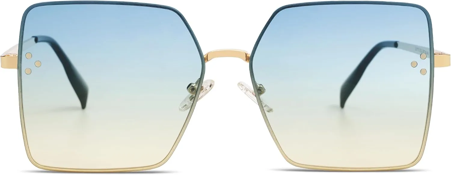SOJOS Trendy Square Sunglasses Womens Big Oversized Designer Style UV Protection Sunnies Shades SJ1170
