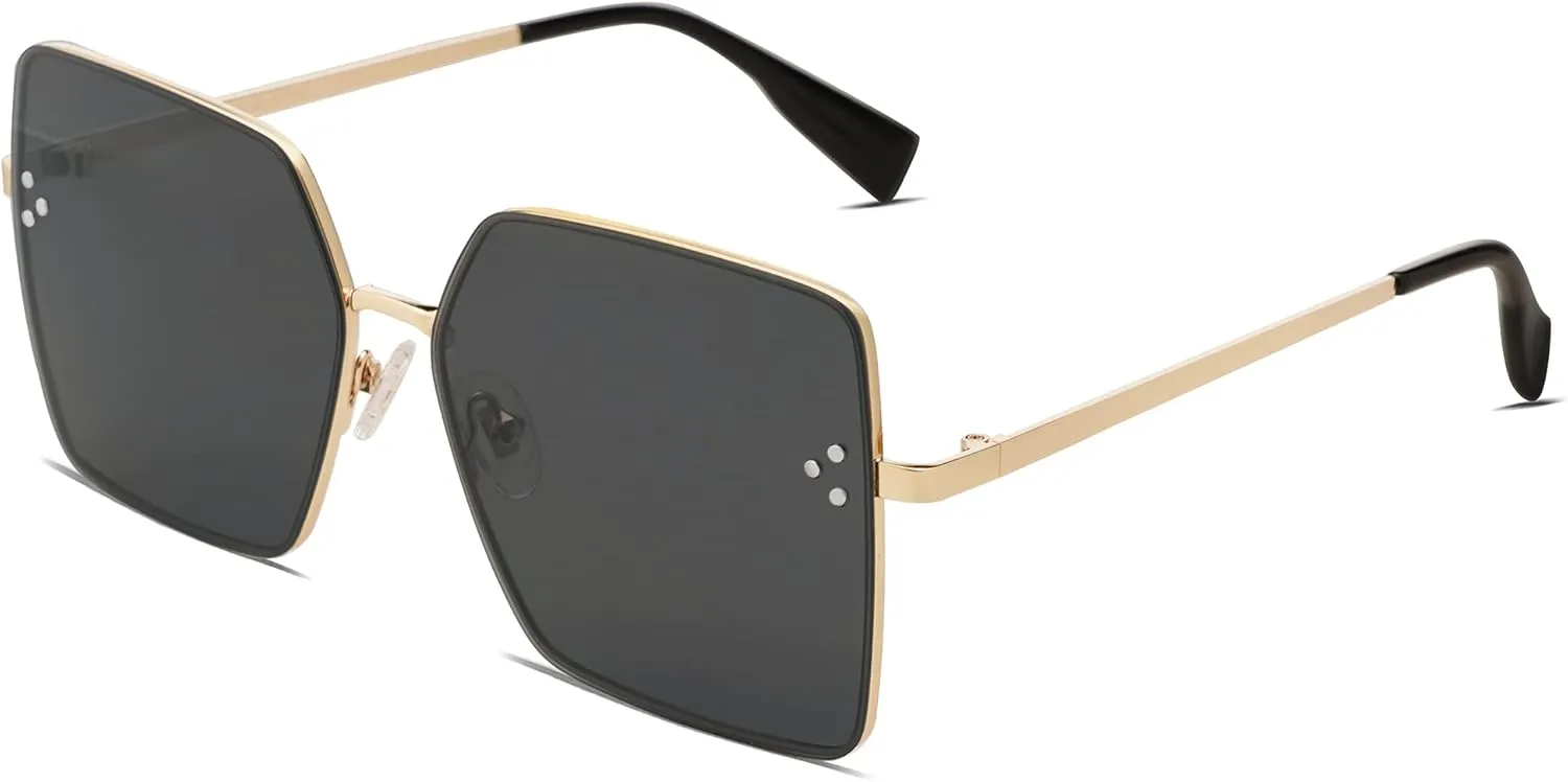 SOJOS Trendy Square Sunglasses Womens Big Oversized Designer Style UV Protection Sunnies Shades SJ1170